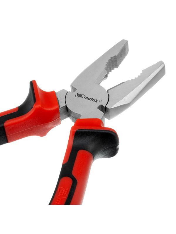 Плоскогубцы Nickel, 160 мм, никелированные, двухкомпонентные рукоятки Matrix