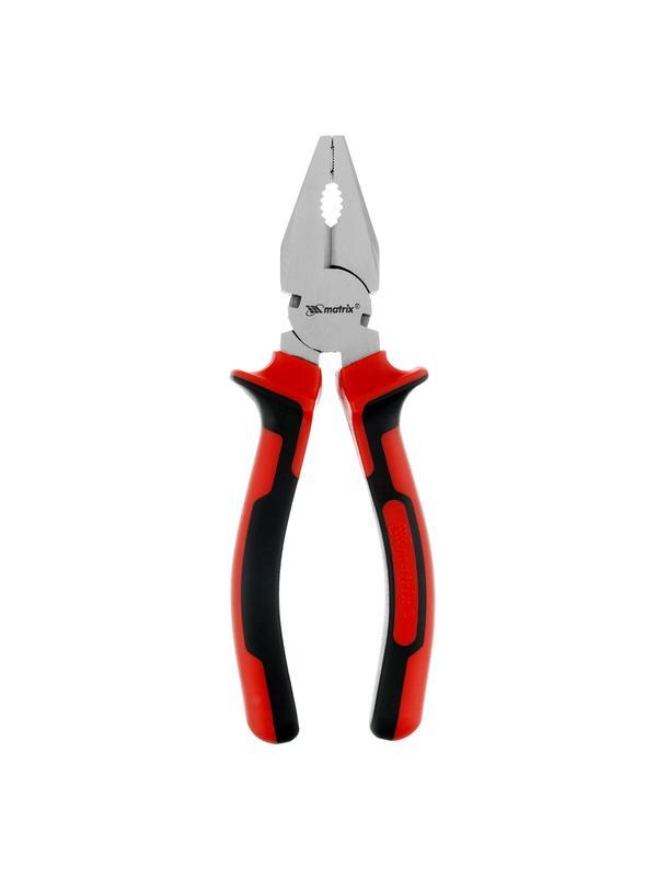 Плоскогубцы Nickel, 160 мм, никелированные, двухкомпонентные рукоятки Matrix