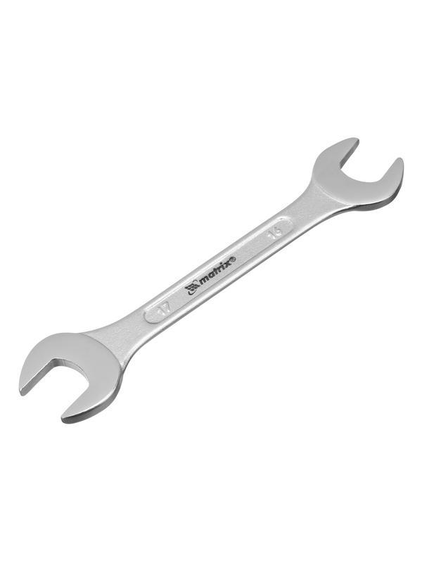 Набор ключей рожковых, 6-17 мм, 6 шт, CrV, хромированные Matrix