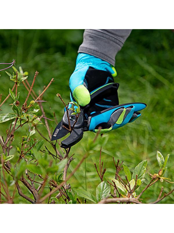 Секатор с наковальней, 220 мм, регулировка захвата, трехкомпонентные рукоятки, Luxe, Palisad