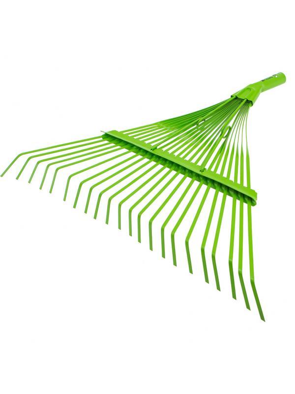 Грабли веерные стальные, 565 мм, 22 плоских зуба, эмалированные, усиленные, без черенка, Palisad