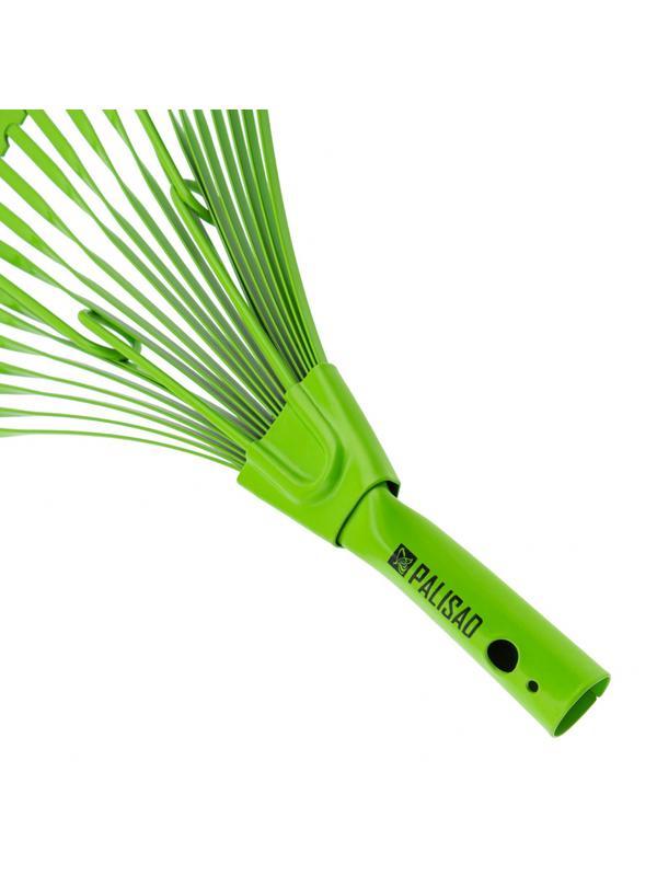 Грабли веерные стальные, 565 мм, 22 плоских зуба, эмалированные, усиленные, без черенка, Palisad