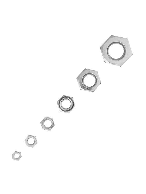 Набор гаек М3, М4, М5, М6, М8, М10, 600 предметов Сибртех