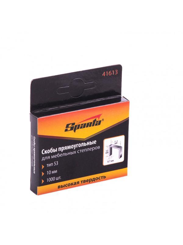 Скобы, 10 мм, для мебельного степлера, тип 53, 1000 шт, Sparta