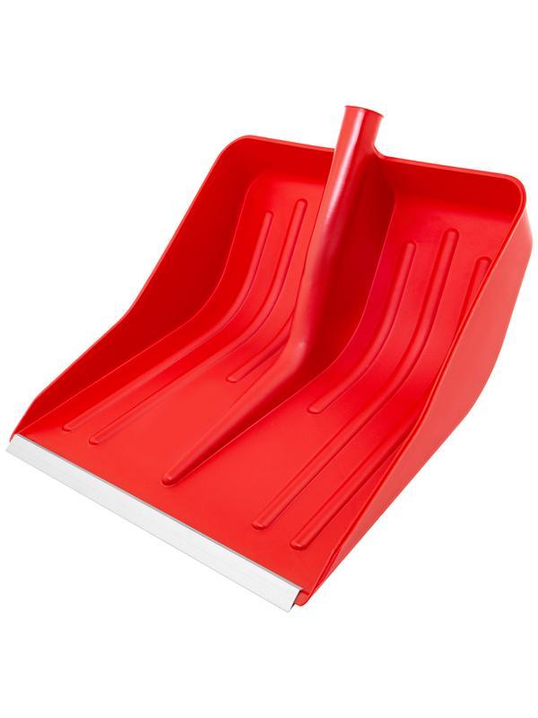 Лопата для уборки снега пластиковая, красная, 420 х 425 мм, без черенка, Россия, Сибртех