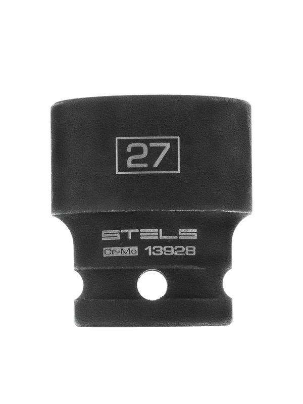 Головка ударная шестигранная, 27 мм, 1/2, CrMo Stels