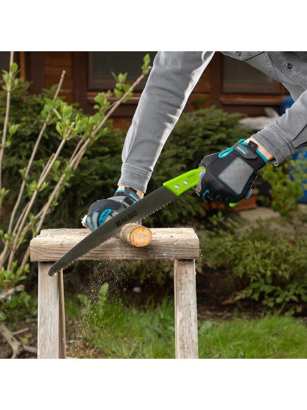 Пила садовая, 300 мм рабочая часть, двухкомпонентная пластиковая рукоятка, ножны, подвес, Palisad