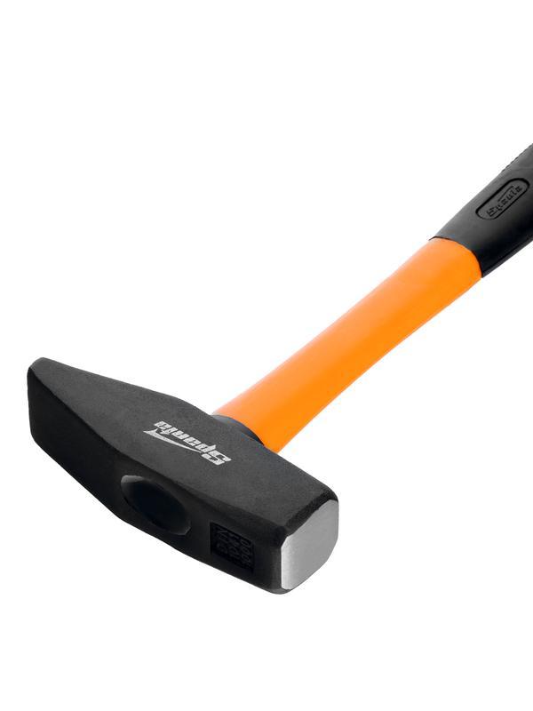 Молоток слесарный, 1000 г, фибергласовая обрезиненная рукоятка Sparta