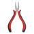 Длинногубцы прямые Mini, 130 мм, никелированные, авторазжим, двухкомпонентные рукоятки Matrix