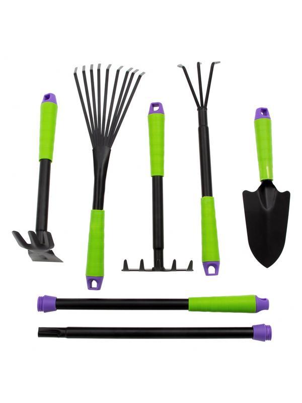 Набор садового инструмента, пластиковые рукоятки, 7 предметов, Connect, Palisad