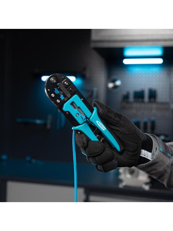 Клещи для обжима телефонных и компьютерных клемм RJ-45, 6P, 8P и RJ-11/12, 6P, 8P Gross