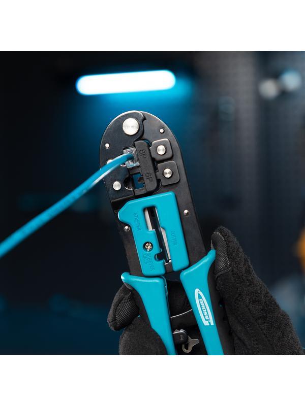 Клещи для обжима телефонных и компьютерных клемм RJ-45, 6P, 8P и RJ-11/12, 6P, 8P Gross