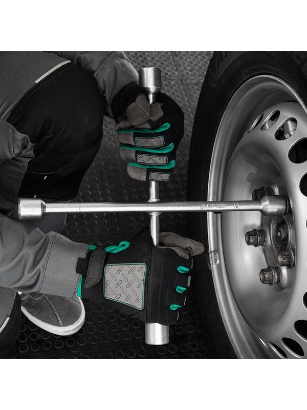 Ключ-крест баллонный, 17 х 19 х 21 мм, под квадрат 1/2, толщина 14 мм Сибртех