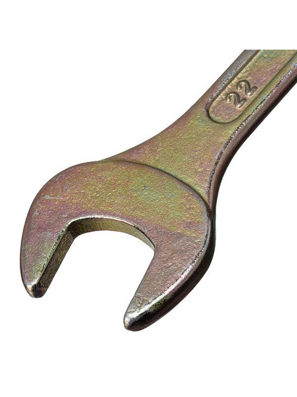 Ключ рожковый, 20 х 22 мм, желтый цинк Сибртех