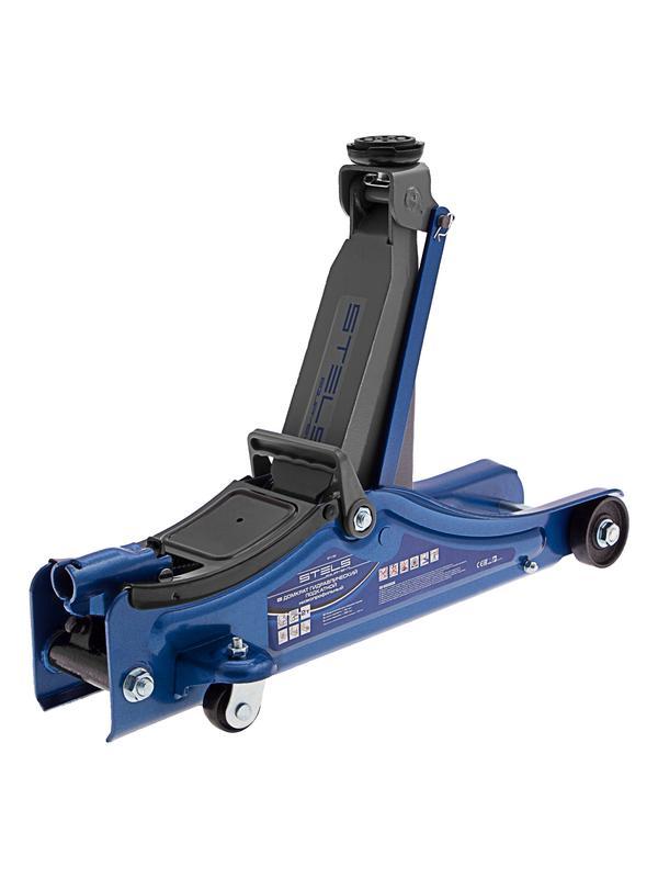 Домкрат гидравлический подкатной в пластиковом кейсе, 2 т, Low Profile, 80-380 мм Stels