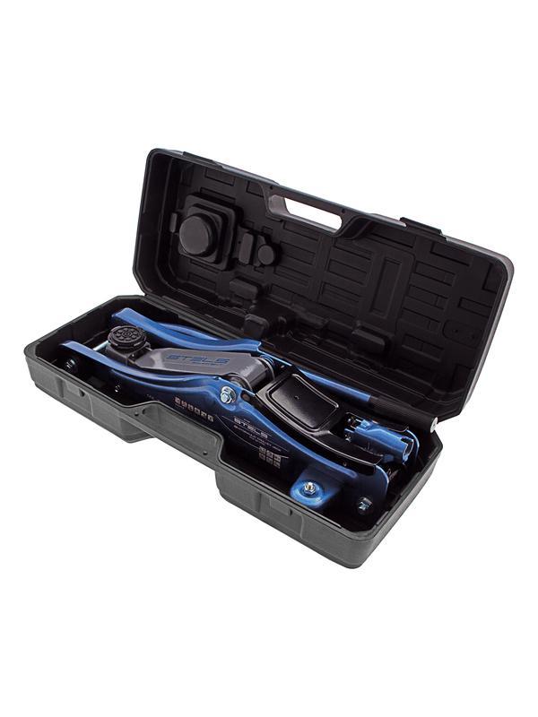 Домкрат гидравлический подкатной в пластиковом кейсе, 2 т, Low Profile, 80-380 мм Stels