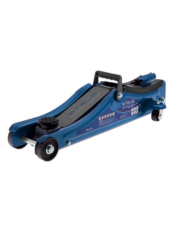 Домкрат гидравлический подкатной в пластиковом кейсе, 2 т, Low Profile, 80-380 мм Stels