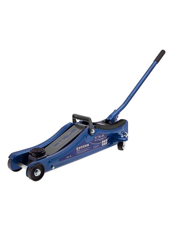 Домкрат гидравлический подкатной в пластиковом кейсе, 2 т, Low Profile, 80-380 мм Stels