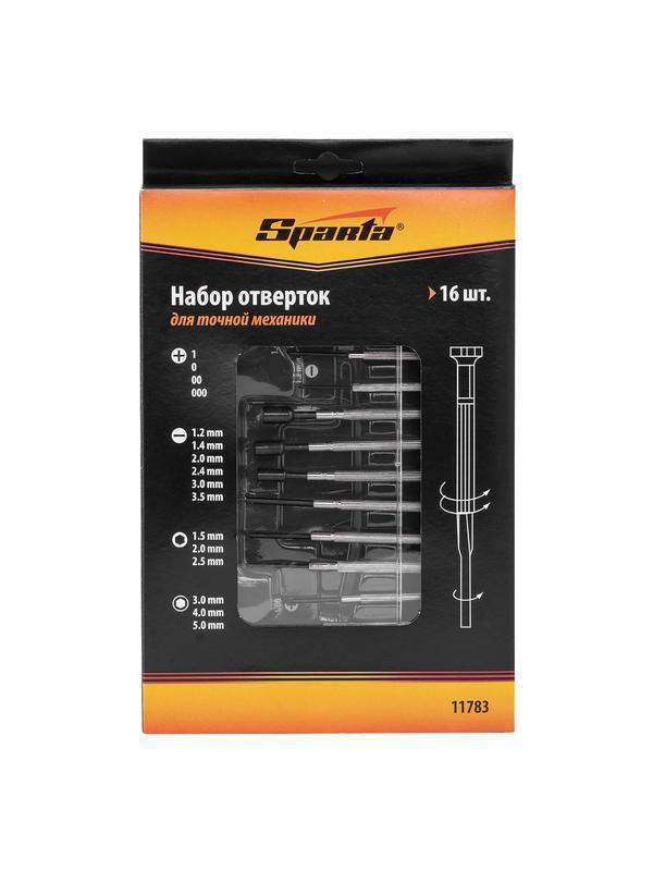 Набор отверток для точной механики, 16 шт, Sparta
