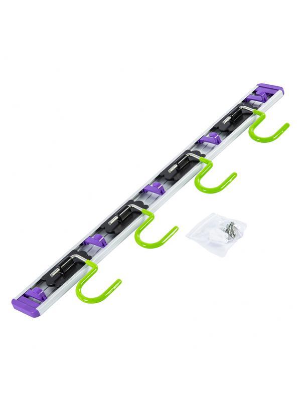 Алюминиевый настенный держатель для садового инструмента, 4 крюка, Palisad