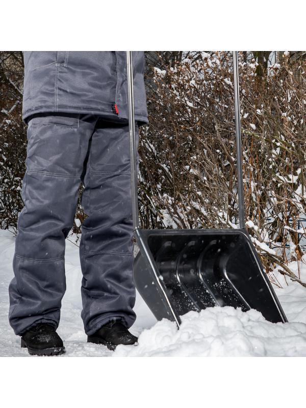 Движок для уборки снега пластиковый, 570 х 470 х 1300 мм, стальная рукоятка, Россия Сибртех