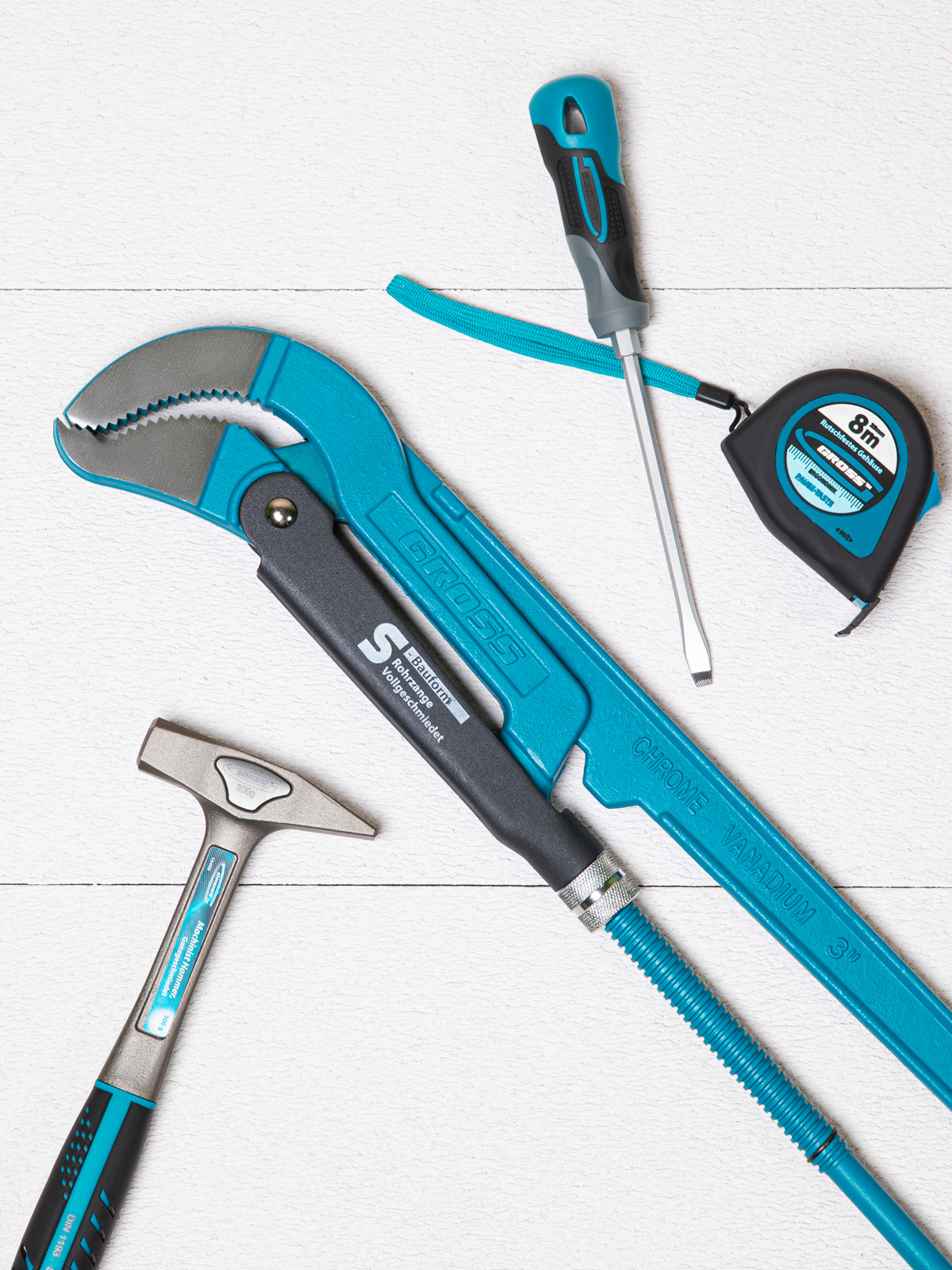 Ключ трубный рычажный 3, №4, цельнокованый, CrV, тип 