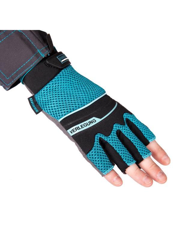 Перчатки комбинированные облегченные, открытые пальцы, AKTIV, L Gross