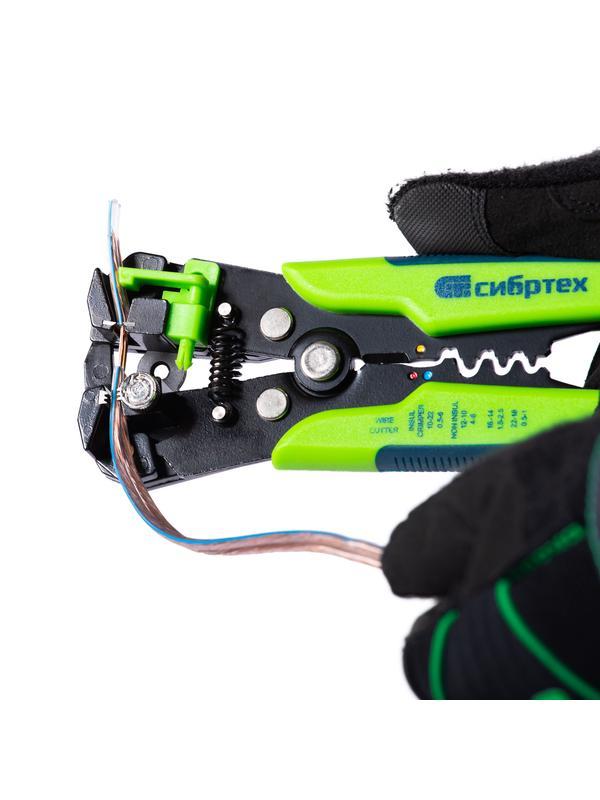 Щипцы для зачистки электропроводов, функция обрезания проводов Сибртех