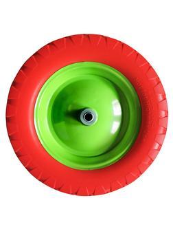 Колесо полиуретановое 4.80/4-8, длина оси 80 мм, подшипник 20 мм Сибртех