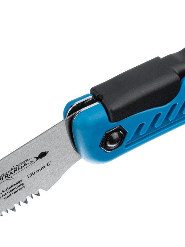 Пила по дереву Piranha, складная, для кемпинга и сада, 150 мм, 9-10 TPI, подкаленый зуб 3D, двухкомпонентная рукоятка Gross