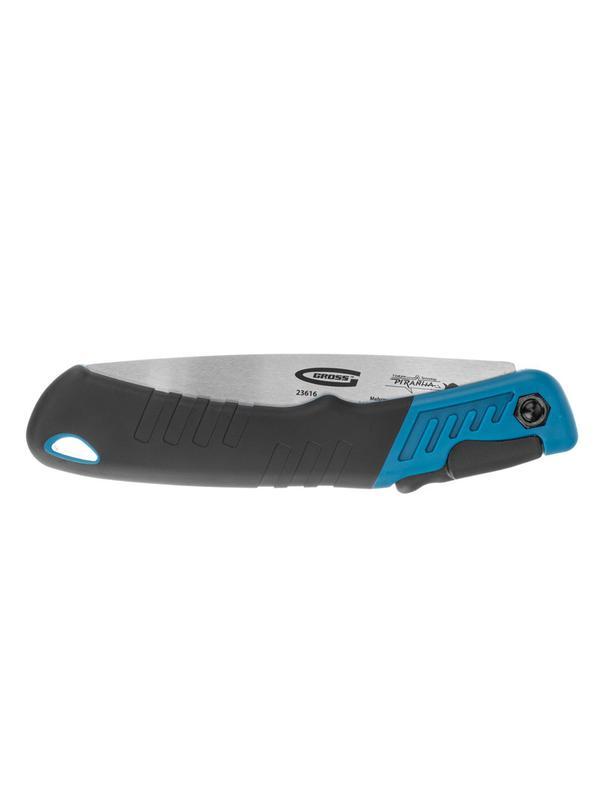 Пила по дереву Piranha, складная, для кемпинга и сада, 150 мм, 9-10 TPI, подкаленый зуб 3D, двухкомпонентная рукоятка Gross