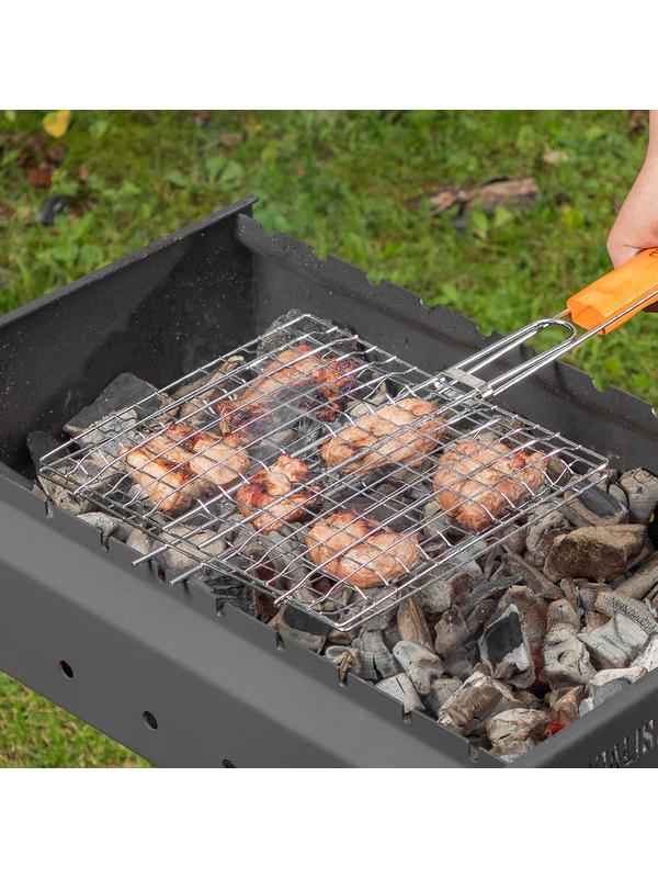 Решетка гриль 270 х 240 мм, хромированная Camping Palisad