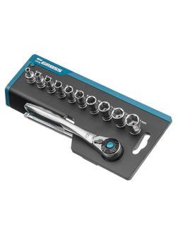 Набор торцевых головок, трещотка 120 зубьев, 1/4