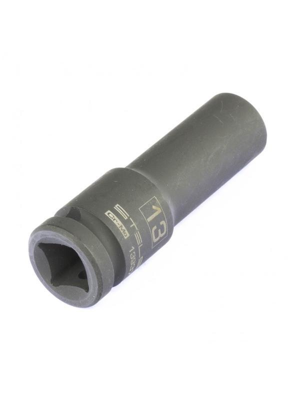 Головка ударная удлиненная шестигранная, 13 мм, 1/2, CrMo Stels