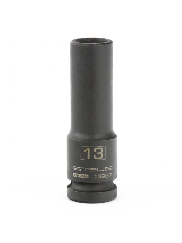 Головка ударная удлиненная шестигранная, 13 мм, 1/2, CrMo Stels