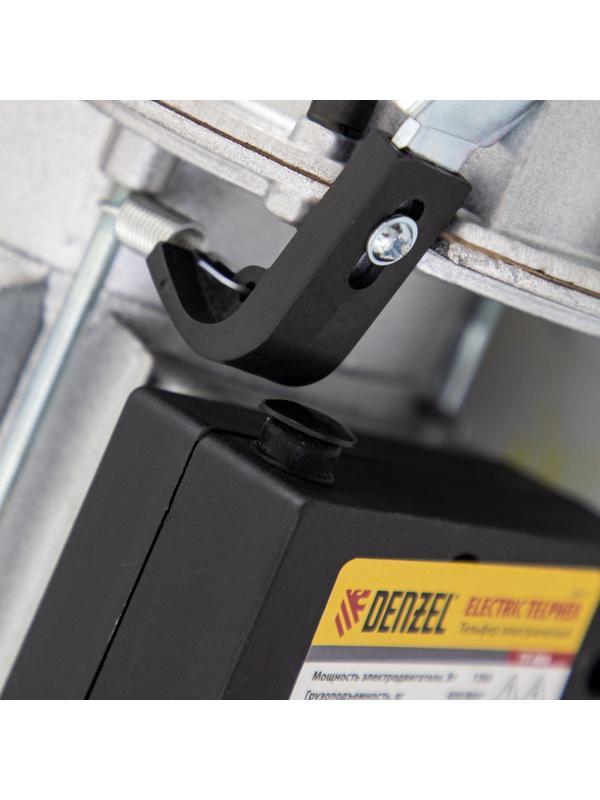 Тельфер электрический TF-800, 0.8 т, 1300 Вт, высота 12 м, 8 м/мин Denzel