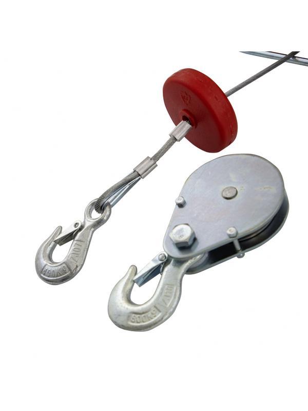 Тельфер электрический TF-800, 0.8 т, 1300 Вт, высота 12 м, 8 м/мин Denzel