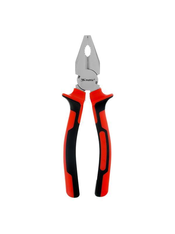 Плоскогубцы Nickel, никелированные 200 мм, двухкомпонентные рукоятки Matrix