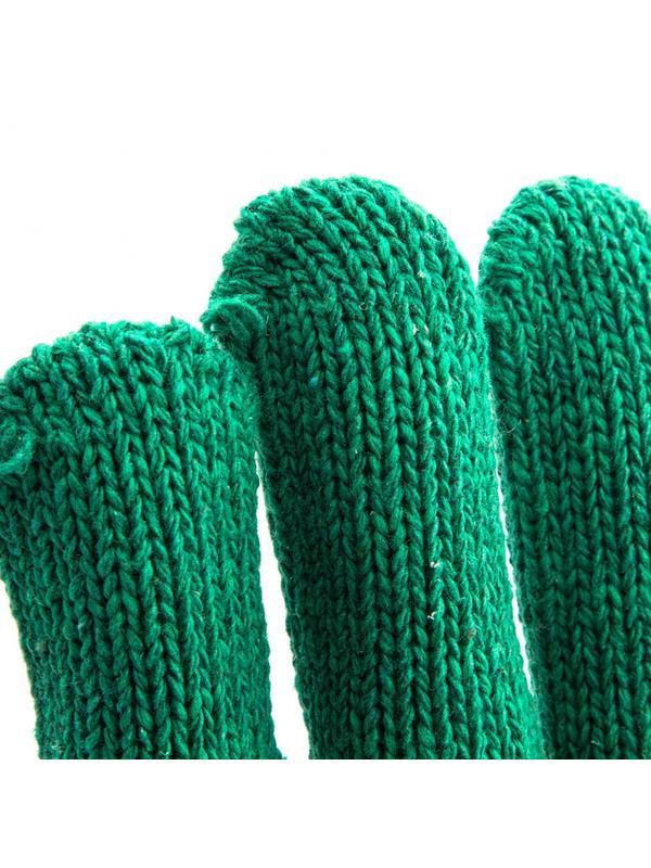 Перчатки трикотажные усиленные, гелевое ПВХ-покрытие, 7 класс, зеленые Россия Сибртех