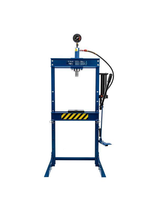 Пресс гидравлический с манометром и педалью, 12 т (комплект из 2 частей) Stels