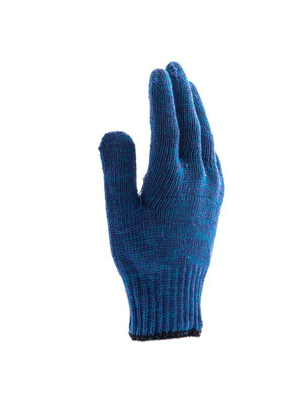 Перчатки трикотажные усиленные, гелевое ПВХ-покрытие, 7 класс, синие Россия Сибртех