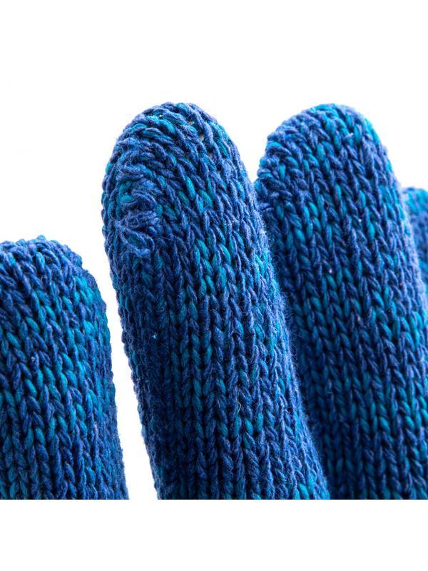 Перчатки трикотажные усиленные, гелевое ПВХ-покрытие, 7 класс, синие Россия Сибртех