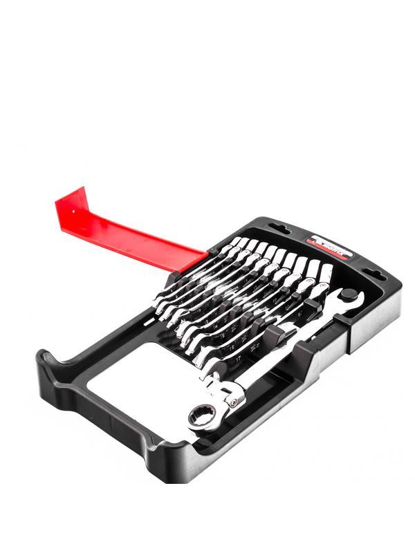 Набор ключей комбинированных, трещоточных шарнирных 11 шт. Matrix