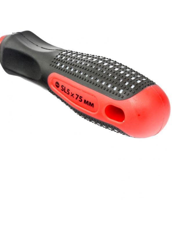 Отвертка Fusion, SL5 х 75 мм, CrV, трехкомпонентная рукоятка 