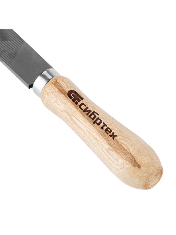 Напильник плоский, 200 мм, деревянная ручка Сибртех