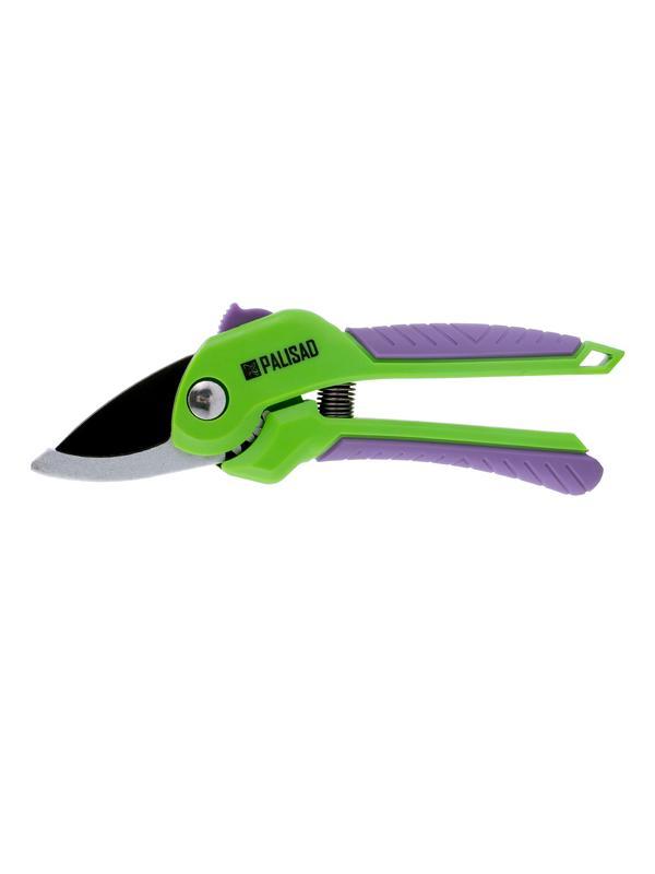 Секатор прямого реза, 210 мм, шестеренный привод, двухкомпонентные рукоятки, Palisad