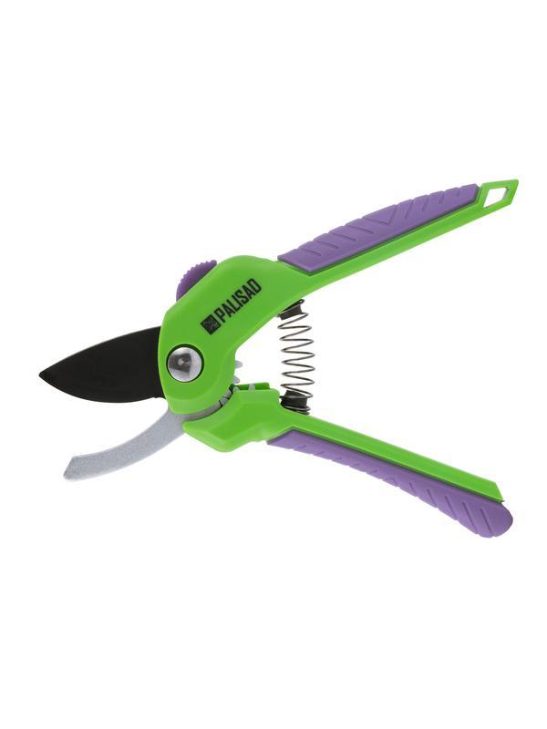 Секатор прямого реза, 210 мм, шестеренный привод, двухкомпонентные рукоятки, Palisad