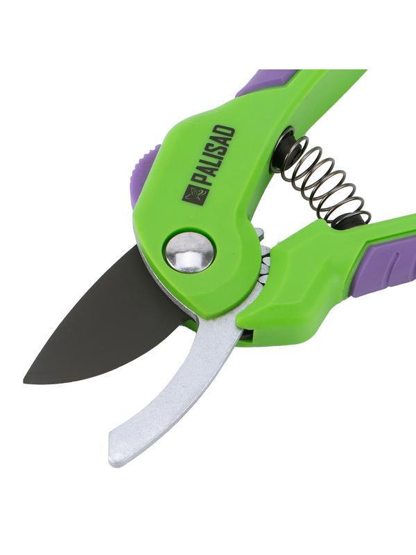 Секатор прямого реза, 210 мм, шестеренный привод, двухкомпонентные рукоятки, Palisad
