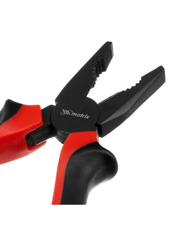 Плоскогубцы комбинированные Black Nickel, 180 мм, двухкомпонентные рукоятки Matrix