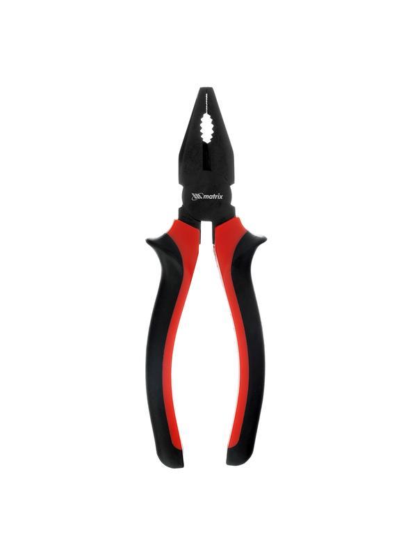 Плоскогубцы комбинированные Black Nickel, 180 мм, двухкомпонентные рукоятки Matrix
